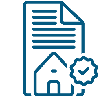 Document and house permit icon
