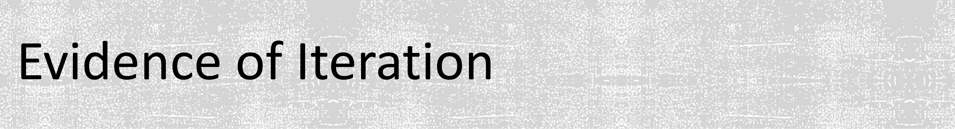 Evidence of Iteration banner pattern