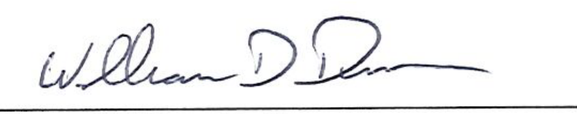 Signature of Mayor William D. Duncan