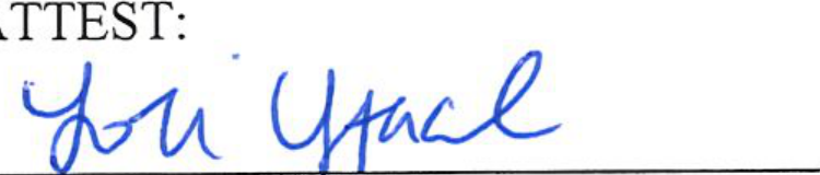 Signature of Clerk of Council