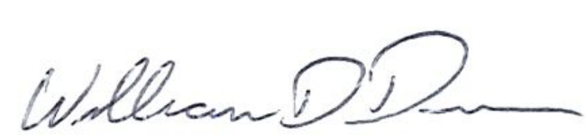Signature of Mayor William D. Duncan