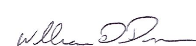 Signature of Mayor William D. Duncan