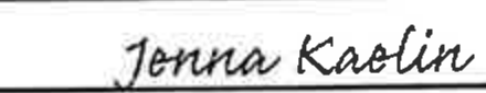 Signature: Jonna Kaolin