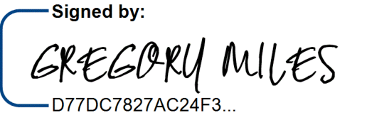 Signature of Gregory Miles