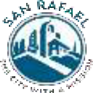 City of San Rafael seal with text: San Rafael City With A Mission