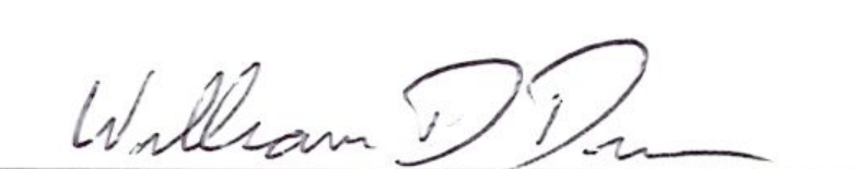 Signature of William D. Duncan, Mayor