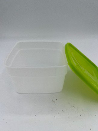 Snap top plastic container