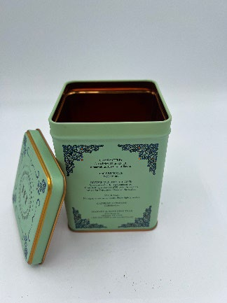 Snap top metal tin container