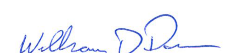 Signature of William Duncan, Mayor