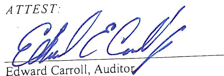 Edward Carroll's handwritten signature and signature line