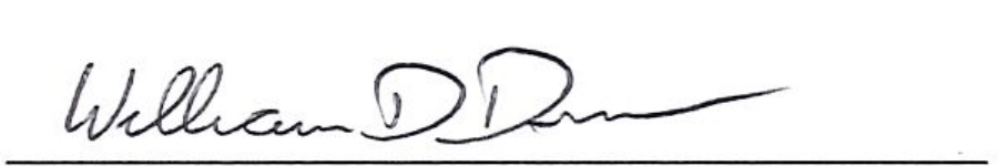 Signature of Mayor William D. Duncan