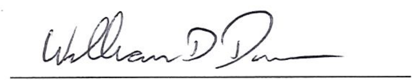 Signature of Mayor William D. Duncan