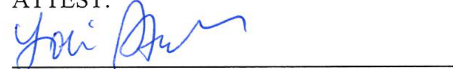 Signature of Clerk of Council