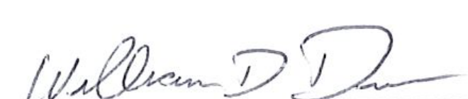Signature of Mayor William D. Duncan