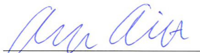 Signature of the Chair