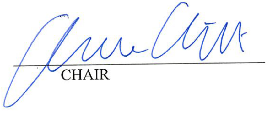 Signature of Chair