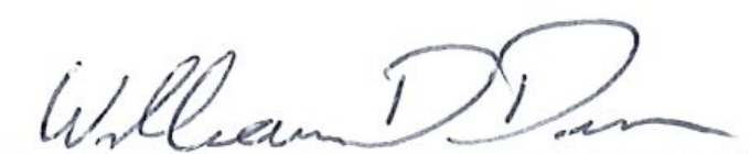 Signature of William D. Duncan, Mayor