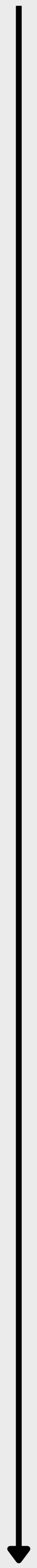 A vertical line extending downwards with an arrowhead at the bottom
