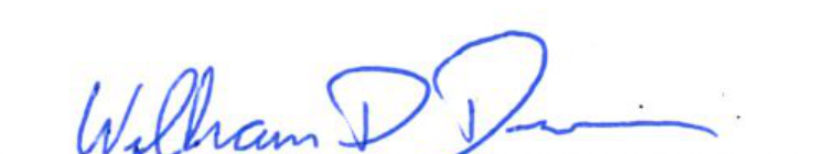 Signature of Mayor William D. Duncan
