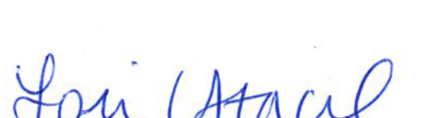 Signature of Clerk of Council Lori Stacel