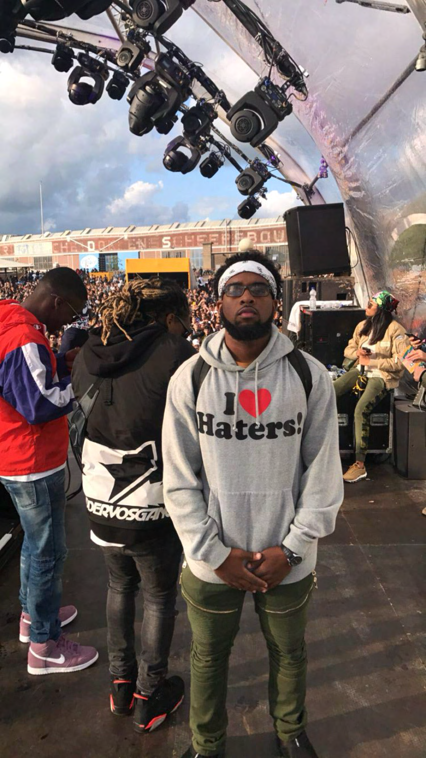 Jabz York performing live on stage in front of festival crowd