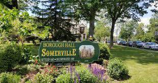 Borough Hall Somerville entrance garden and grounds