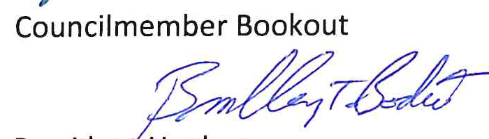 Councilmember Bookout Signature