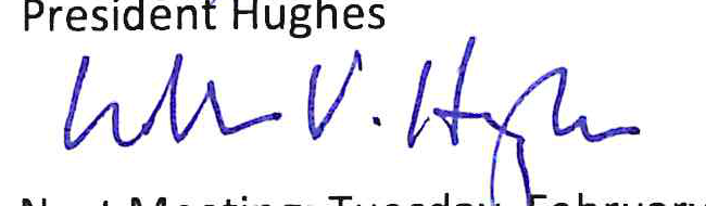 President Hughes Signature