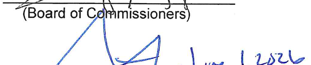 Signature of Board of Commissioner dated June 1, 2026