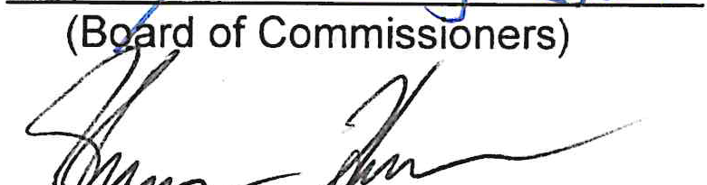 Signature of Board of Commissioner