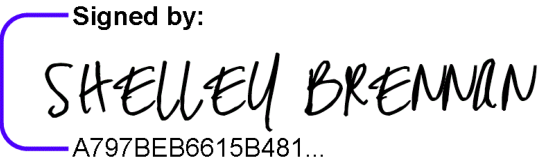 Signed by Shelley Brennan