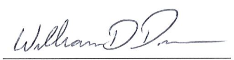 Signature of Mayor William D. Duncan