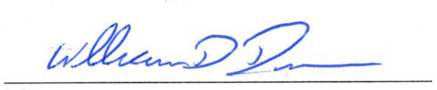Signature of Mayor William D. Duncan