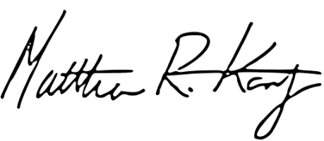 Signature of Matt Kantz