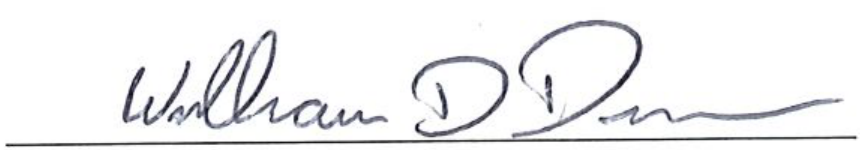 Signature of Mayor William D. Duncan