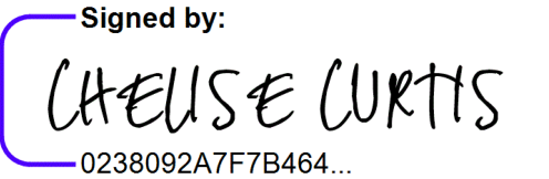 Signature of Chelse Curtis