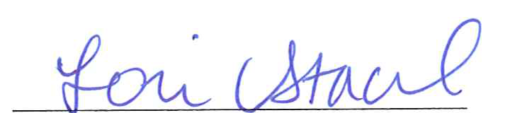 Signature of Clerk of Council Lori Stael