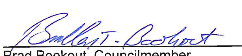Handwritten signature of Brad Bookout