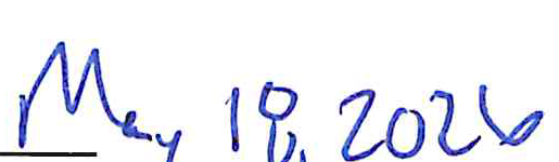 Handwritten date: May 18, 2020