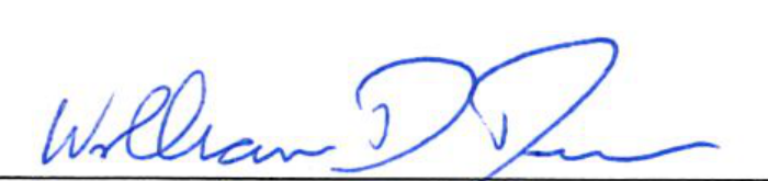 Signature of Mayor William Duncan