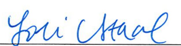 Signature of Lori Stacel, Clerk of Council
