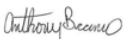 Signature of Anthony Branco