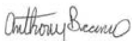Signature of Anthony Branco