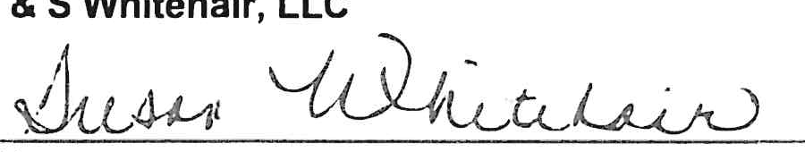 Susan Whitehair signature