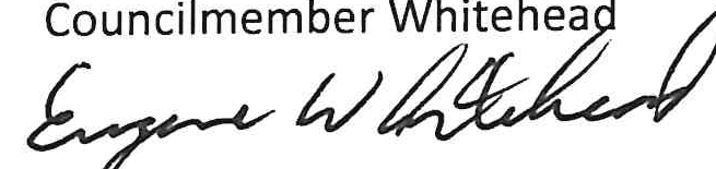 Signature of Councilmember Whitehead