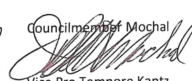 Signature of Councilmember Mochal