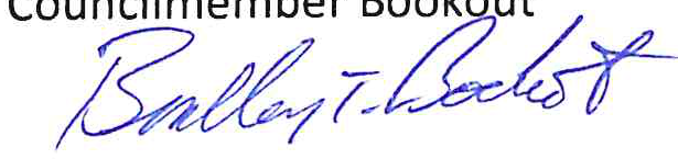 Signature of Councilmember Bookout