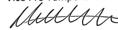 Signature of Vice Pro Tempore Kantz