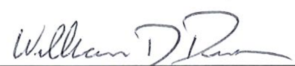 Signature of William Duncan, Mayor