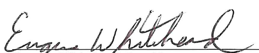 Signature of Eugene Whitehead